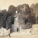 Launceston Castle's Western entance in 1870. Photo by C. Hayman.