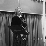 Dr Mary Sutherland at her retirement presentation March 26th 1991 Dr Mary Sutherland at her retirement presentation March 26th 1991