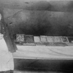 Granny Hicks on her stall selling sweets.
