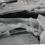 Ice blocking the River Ottery at Yeolmbridge in 1963. Photo courtesy of Tarry Barriball.