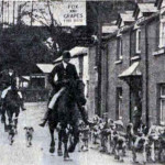 Lamerton Hunt by the Fox and Grapes in 1938/ The master being Captain G. Babbington.