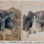 Launceston Castle's Westen and Eastern entrances in 1870/ Photo by C. Hayman.