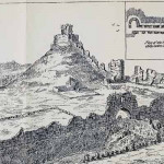 Launceston Castle drawing by Borlaise in 1754.