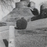 Launceston Castle in 1982. The pump is believed to be the position of the original well for the Castle. Launceston Castle in 1982.