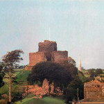 Launceston Castle in the 1970's.