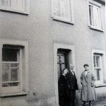 Mr. Beckelegge (Cabinet Maker) outside his home in Westgate Street.