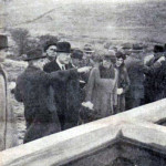 Mr. W. E. Blizzard (engineer) explaining the £150,000 Bastreet water works scheme to the Minister of Health Mr. Walter Elliott March 1939.