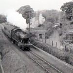The Railway line at Leat Cottages.