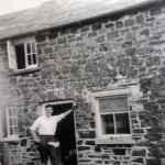 PC 4 Searle at the rear of Egloskerry Police Station in 1963.