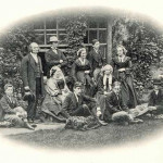 Rev. Pullman May and his family outside South Petherwin Vicarage.