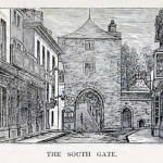 A drawing of The Southgate by Otho Peter. A drawing of The Southgate by Otho Peter.