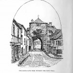 A drawing of The Southgate by Otho Peter. A drawing of The Southgate by Otho Peter.