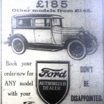 1928 Ford Saloon advert.
