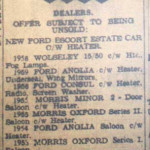 1960 Spry's Garage advert.