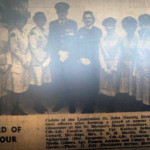 Launceston St. John Ambulance Nursing Cadets form a guard of honour in 1977.