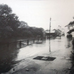 River Ottery breaking its banks at Yeolmbridge in 1993.