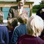 1977 Silver Jubilee mug presentation at North Petherwin with Walter Hawke and Patrick Howlett. Photo courtesy of Gary Lashbrook.