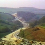 Dualing of the A30 looking down to Two Bridges in 1989