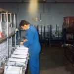 Peter Thorne making a three way stepladder at Abru, Launceston. Photo courtesy of David Gomm.