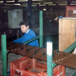 Roy Edwards making clothes driers at Abru, Launceston. Photo courtesy of David Gomm.