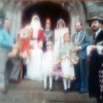 Barry Jordan, Bob Tremaine, Chris Goodman, Gerald Forward (father-xmas), and Alan Parish. Photo courtesy of Janet Tucker.