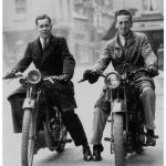 Chris Hicks's Dad on the left with a friend in the town centre during the 1930's. Photo courtesy of Chris Hicks.