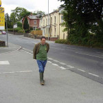 The late Des Sleep by Woburn Garage. Photo courtesy of Bernie Robbins