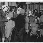 Dr Barbara Moore being greeted by Mayor Kathleen Keast on her way through Launceston to Land's End 1960. Photo courtesy of Lynda Harvey Dr Barbara Moore being greeted by Mayor Kathleen Keast on her way through Launceston to Land's End 1960.