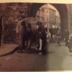 The visit of Cody's Circus in May 1957 with 'Jumbo' walking through the Southgate. Photo courtesy of Richard Adams.