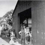 Tom Hicks outside Eyres Water factoru in Bounsalls Lane with Chris Hicks and his sister. Photo courtesy of Chris Hicks.