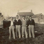 Bill Hicks, on the right with friends in a field at Newport in the late 1920's/30's. Photo courtesy of Chris Hicks
