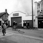 Fire at Charlie Cottle's workshop. Photo courtesy of Gary Chapman.