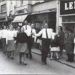 Floral Dance through Westgate Street, Launceston Town Centre in 1960's. Photo courtesy of Naomi Scudamore.