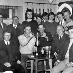 Fox and Grapes Darts Team consisting of Gerald Parsons Clifford Down John Martin,Alan Keighley,Bill Woodridge,Bob Balsdon, Les Clements Paul Rafferty Roger Walters Edger Johns Ken Price Dave Hawken Capt Jordan. Photo courtesy of Alan Keighley.
