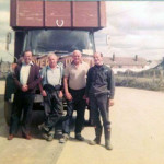 Glover and Uglow Livestock Hauliers with Henry Paul, Don Sleep and Happy Mounce.