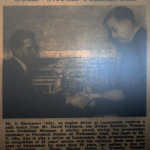 Mr. S. Blackmore is presented a Gold watch for his 45 years service to the railways in 1963.