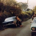 A familiar site at Ivydale Cottages, Wooda Lane where many a car drove to close to the ditch. Photo courtesy of Julian Astles