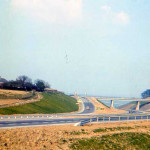 Launceston by-pass A388 interchange just after it had opened in 1976.