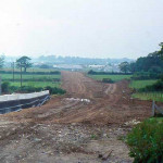 The Link Road at the start of its construction in 1974.