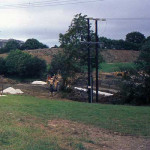 Launceston by-pass construction 1974-75. St. Mary's Hospital can be seen in the distance.