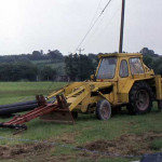 One of the construction vehicles used on the Launceston by-pass.