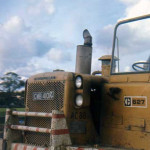 One of the construction vehicles used on the Launceston by-pass.
