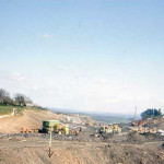 Launceston by-pass A388 interchange under construction 1974/75.