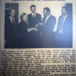 Mabel Maddever is greeted by the Launceston round table in 1965.