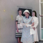 Ruth Sleeman opens the new wing at St. Josephs School.