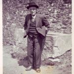 Nobby Clark who lived down St. Thomas Hill who for years sold the programmes for the Launceston Carnival. Photo courtesy of Eric Stacey Nobby Clark who lived down St. Thomas Hill. Photo courtesy of Eric Stacey