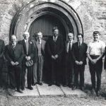 North Petherwin Bell Ringers 1971,Courtney Danning ,Harry Lashbrook ,Bill Ridgeman, Dan Gilbert, Peter Ellacott, Walter Hicks, Terry Bakewell,David Angrove, Leon Vanstone. Photo courtesy of Gary Lashbrook.