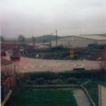 The marking out of the temporary roundabout before the Pennygillam Fly-over. Photo courtesy of Mark Davey.