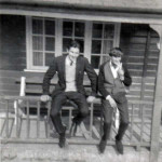 Ray Roberts and Adrian Taylor at the old Swimming Baths in Coronation Park. Photo courtesy of