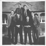 Six Lanson Boys. The Lads right to left on shoulders Herbe' Bridgeman, Colin my Brother. Ground level Unknown, David Frost, Tony Pearse and Ken Sandercock. Photo courtesy of Stanley Tout.